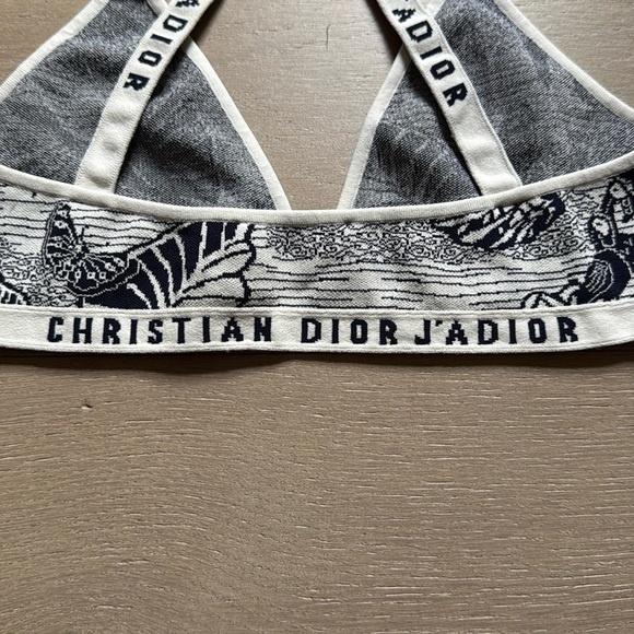 Dior - J’adior Navy Bralette Oblique Technical Cotton: Toile de Jouy Print - Picture 4 of 6